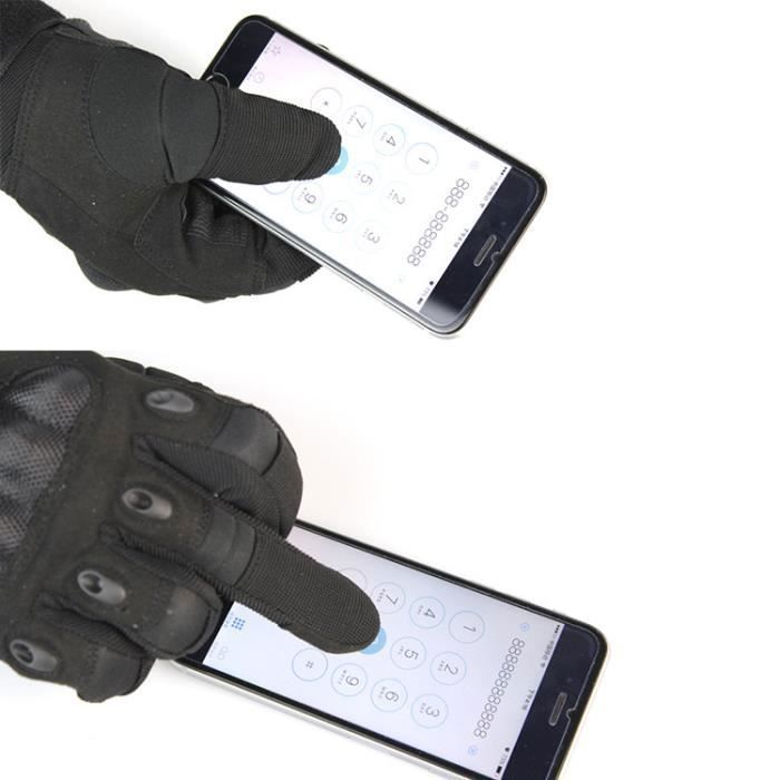 Guantes de moto homologados para hombre y mujer, color negro — Incluye máscara de ciclismo