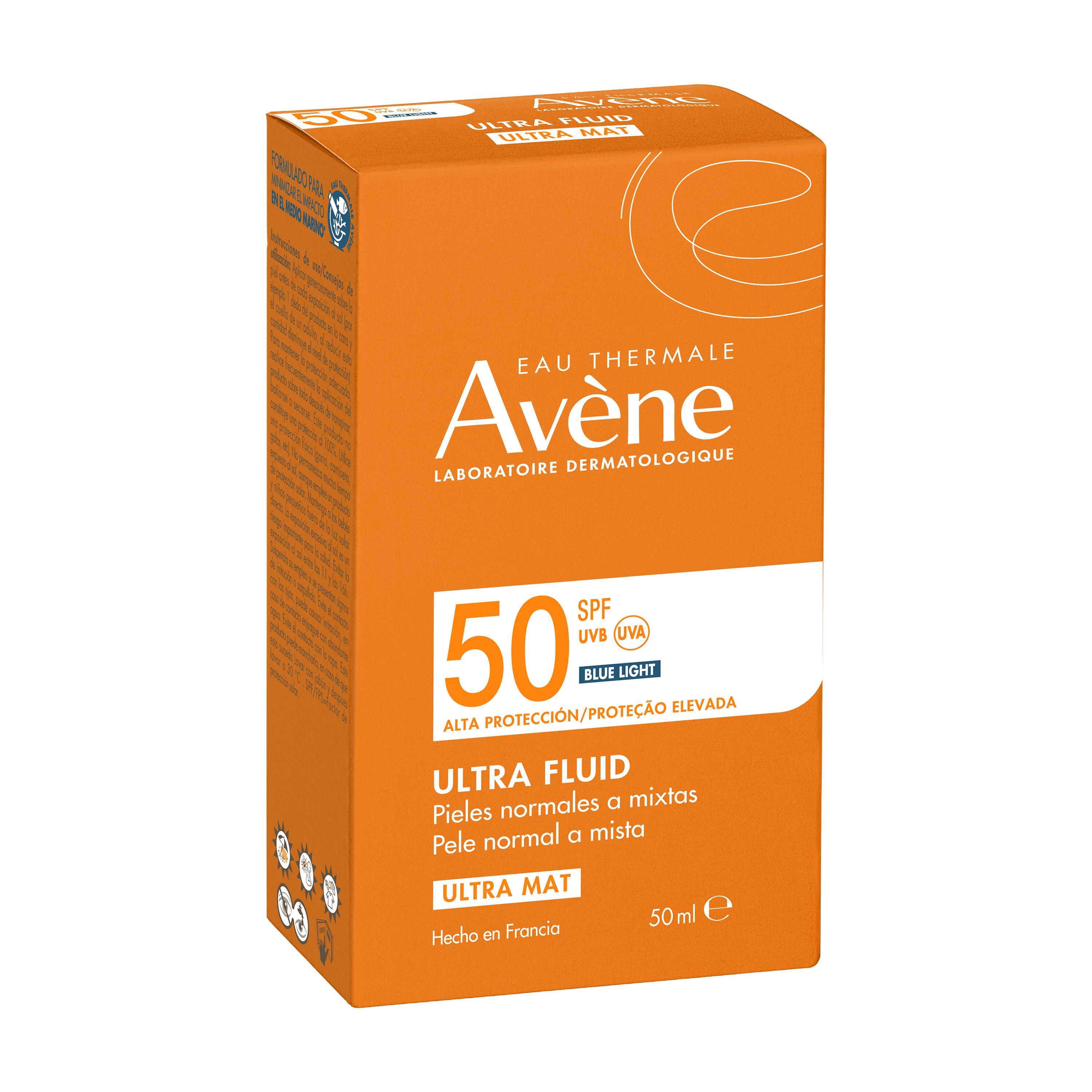 „Eau Thermale Ultra Fluido Invisible Ultra Mat 50“ Apsauga nuo saulės (vaistinė)