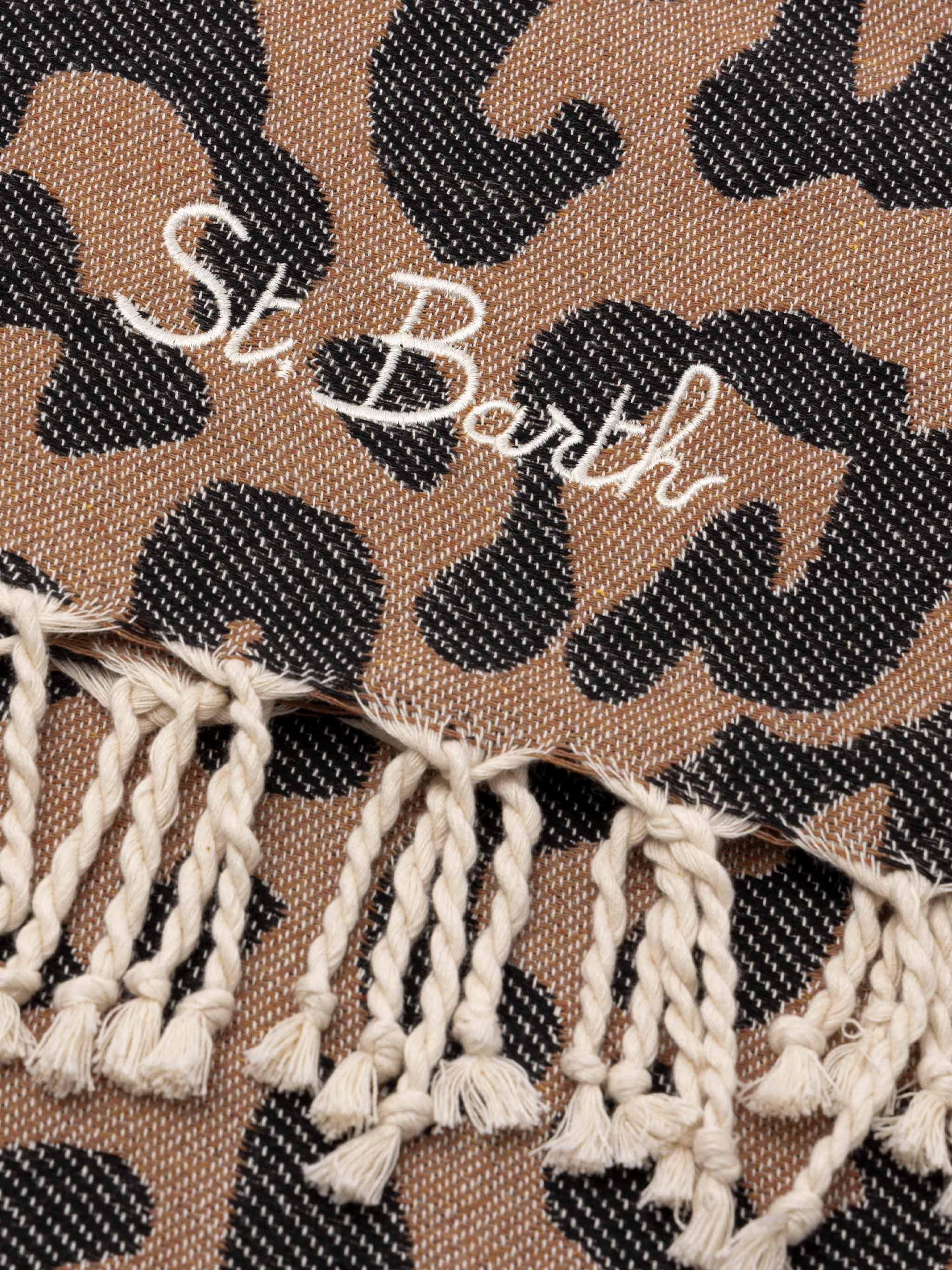 Toalha de praia Foutas em algodão com jacquard animalier