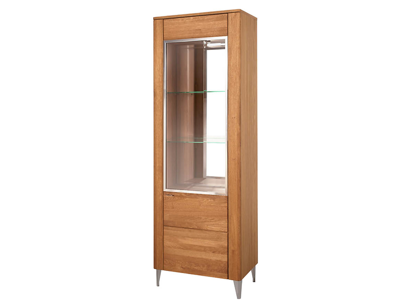 Witryna Latina-10  70 cm z drzwiami lewa dąb miodowy