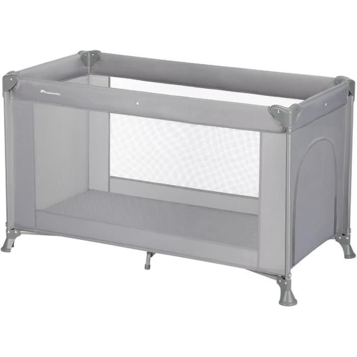 BEBECONFORT Sweet dreams Lit bébé, Lit parapluie, De la naissance à 3 ans (jusqu'à 15kg) + sac de transport, Mineral Gray