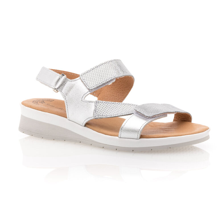 Graue Damensandalen / Zehenfreie Schuhe