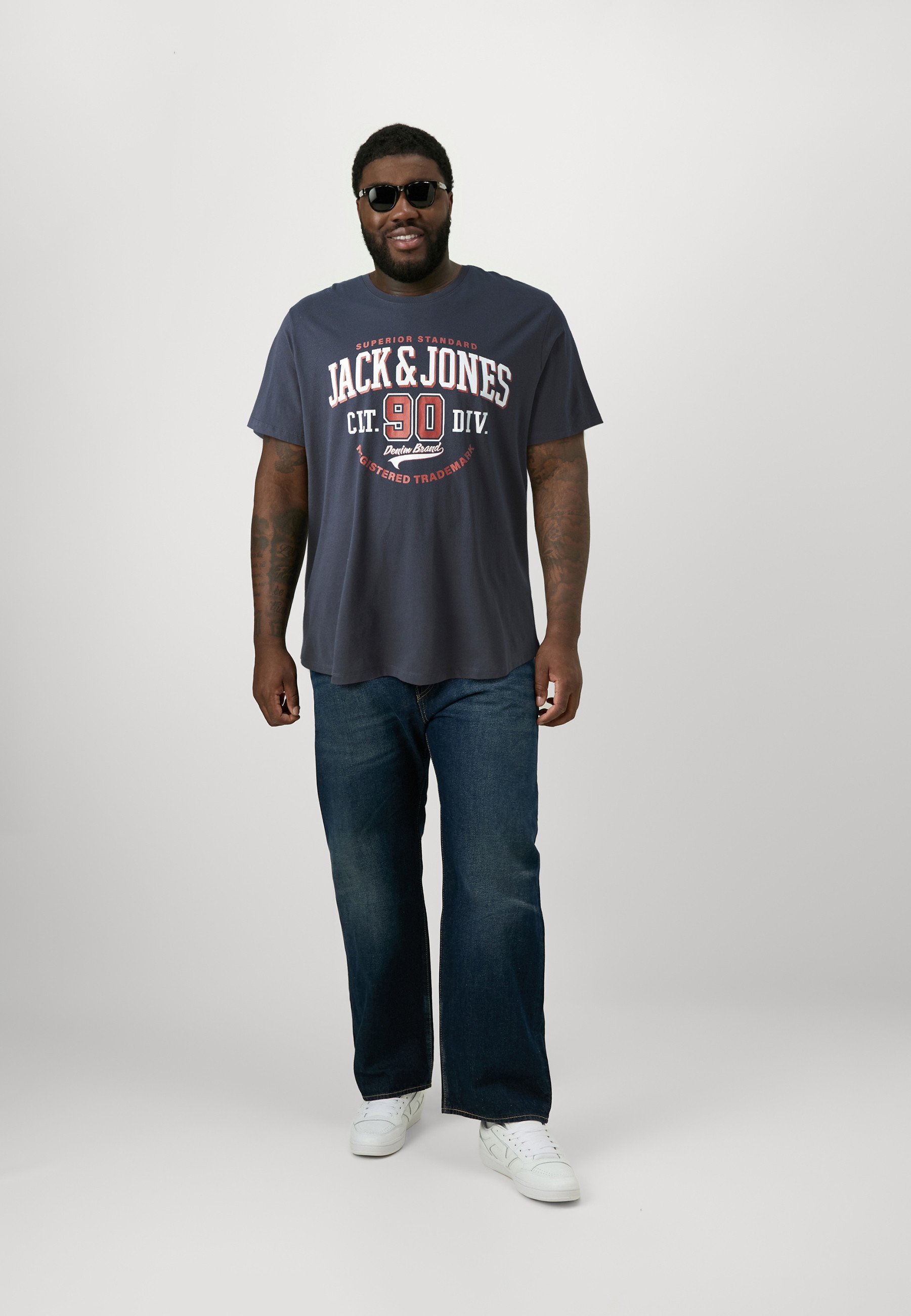 Jack & Jones JJELOGO T-shirt met hals (5 stuks) - T-shirt met print - donkerblauw/wit/kombugroen/zwart/berginspiraal