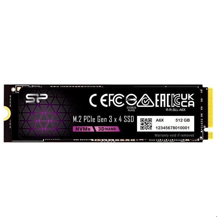 Unidade SSD interna - Silicon Power - P34A6X M.2 Gen 3 - 512 GB - NVMe