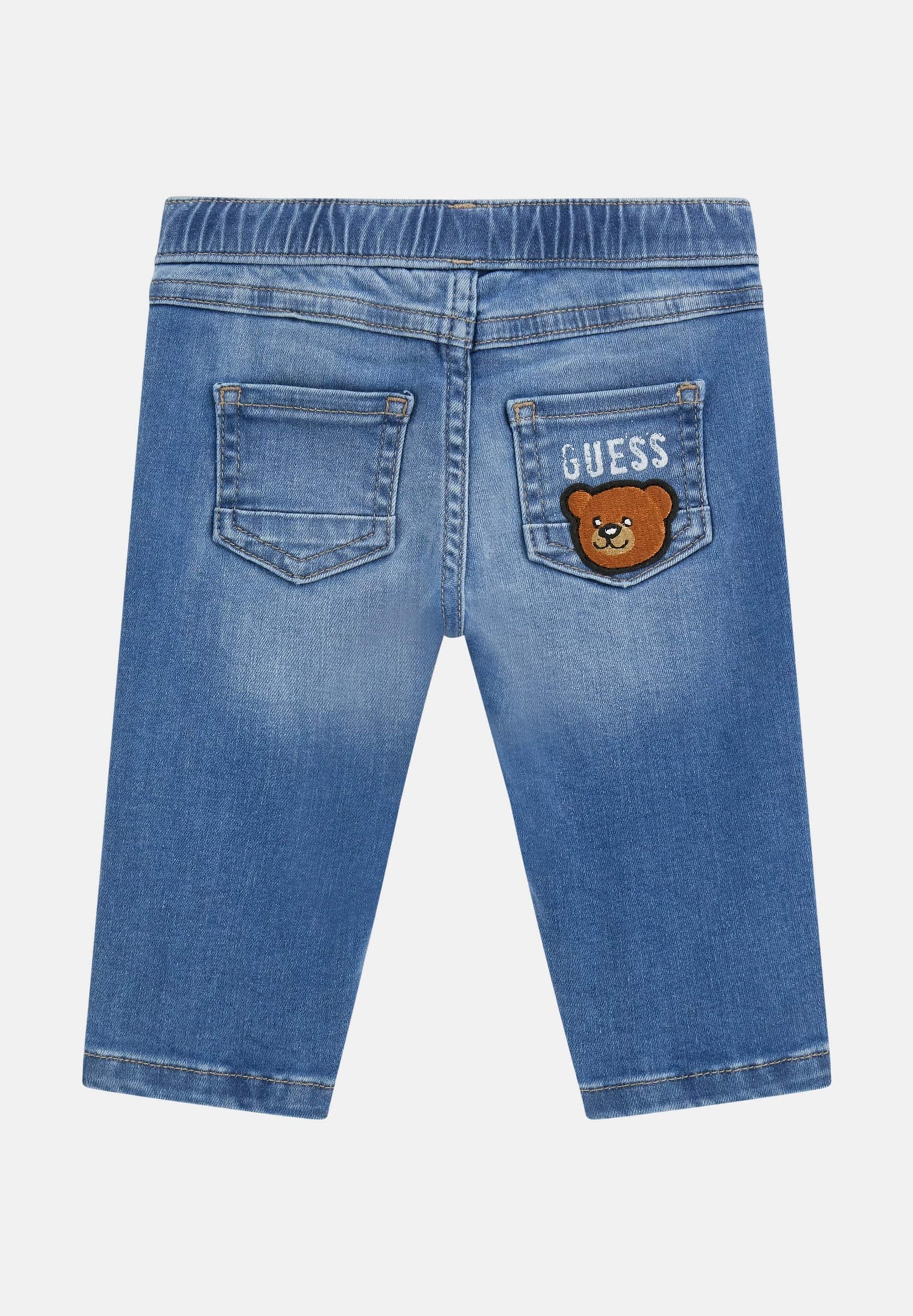 Guess jeans met logo-opdruk - rechte pijpen - blauw