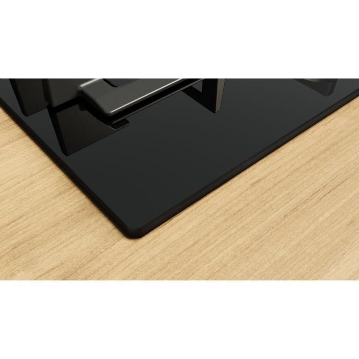 Placa de gas BOSCH Serie 6 - 4 quemadores - 52 x 59 x 4,5 cm - PPP6A6I40 - Negra