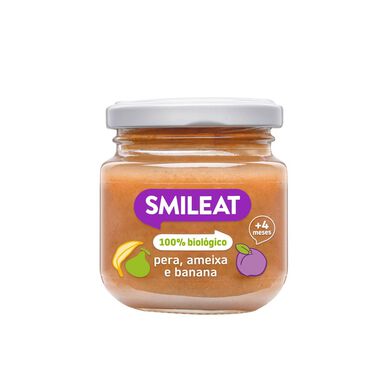 Smileat Luomu Päärynä-, Luumu- ja Banaanipurkki 4M Vauvan Ruokapurkki 130g 130g