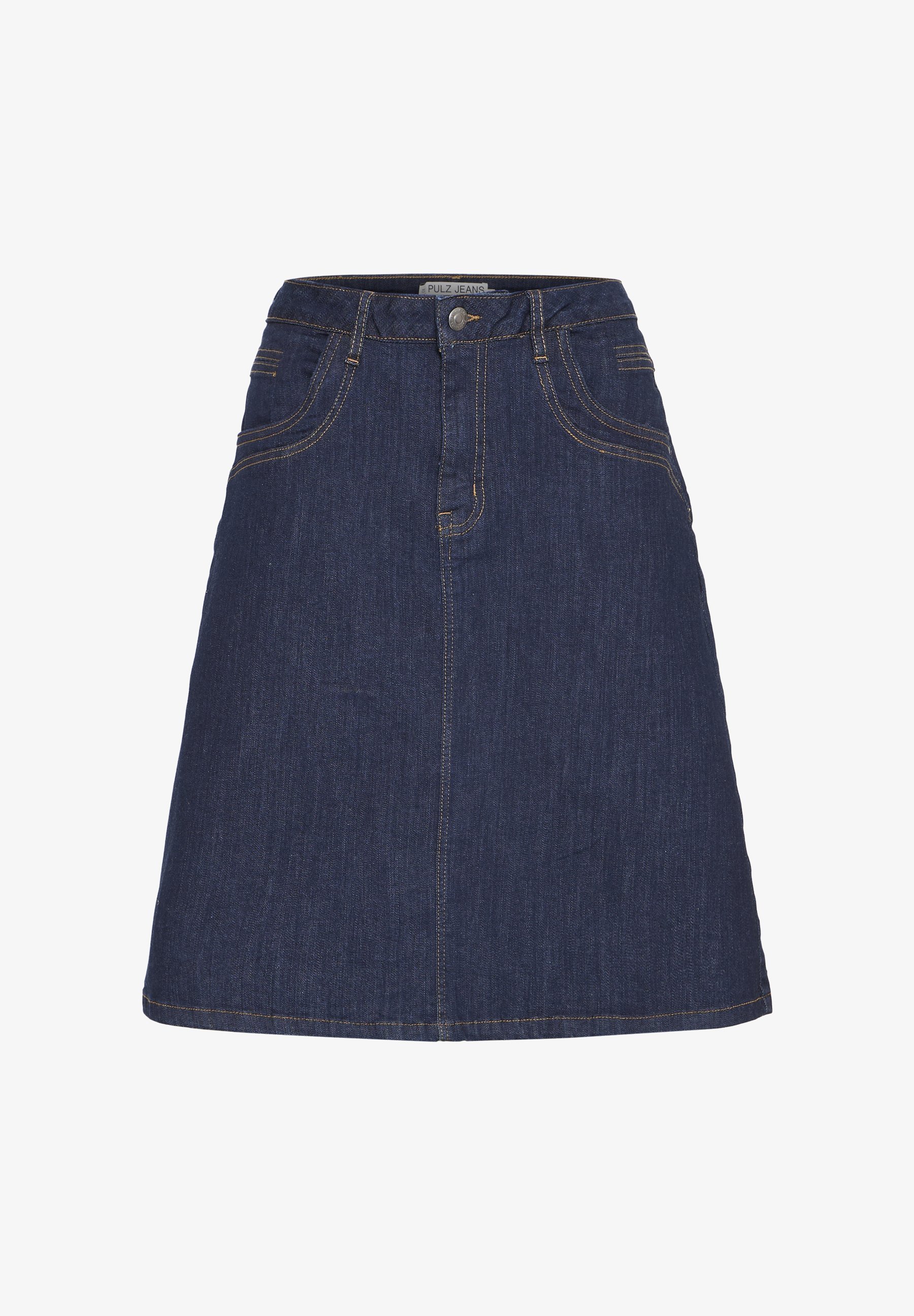 PULZ KATJA - A-line skirt - un washed denim