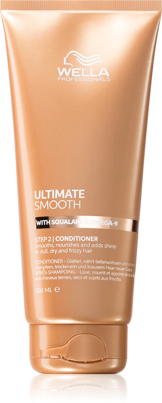 Wella Professionals Ultimate Smooth in een handige verpakking voor glanzend en zacht haar.