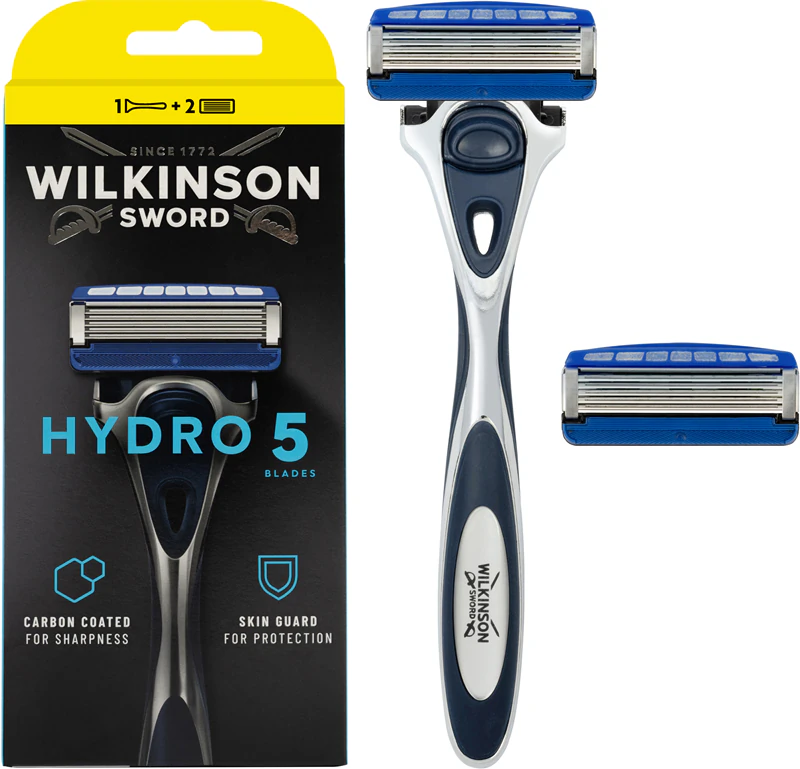 Barbeador Wilkinson Sword Hydro5 + 2 cabeças de reposição.