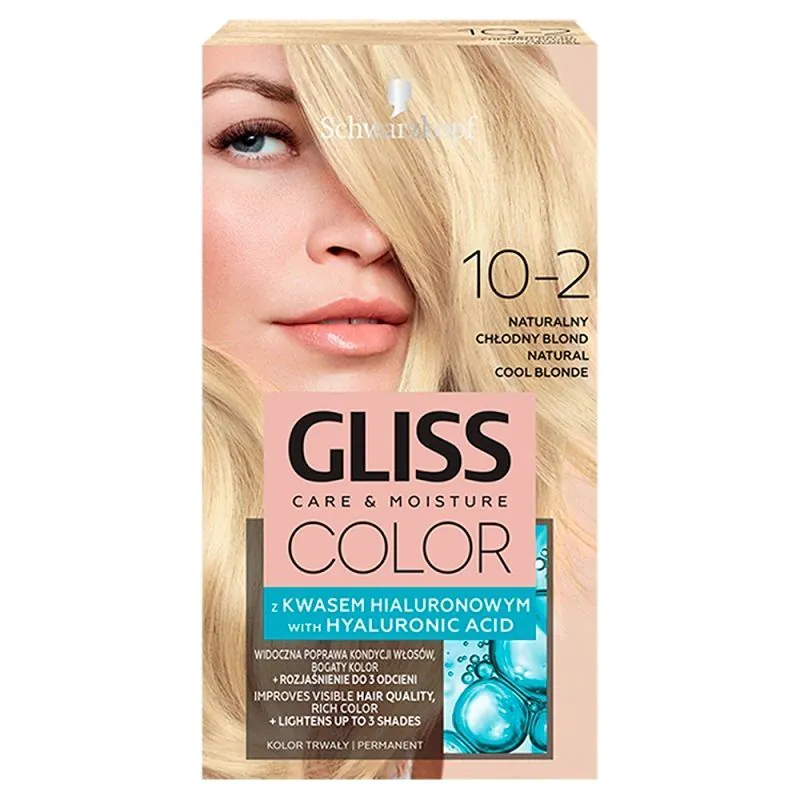 Gliss Color 10-2 Naturalny Chłodny Blond Farba do włosów,