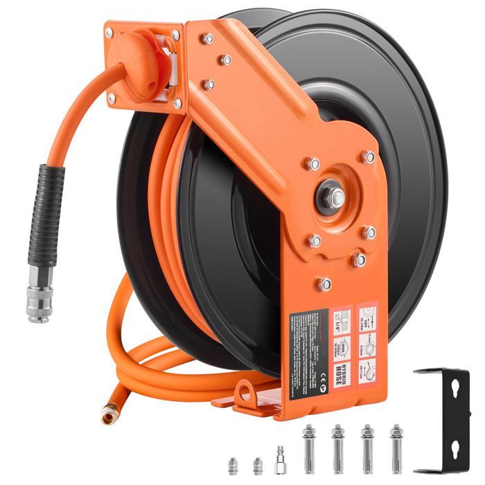 Avvolgitubo - DUOKU - NT-A15 - 3/8 pollici x 50 piedi - 300 psi - Riavvolgimento automatico