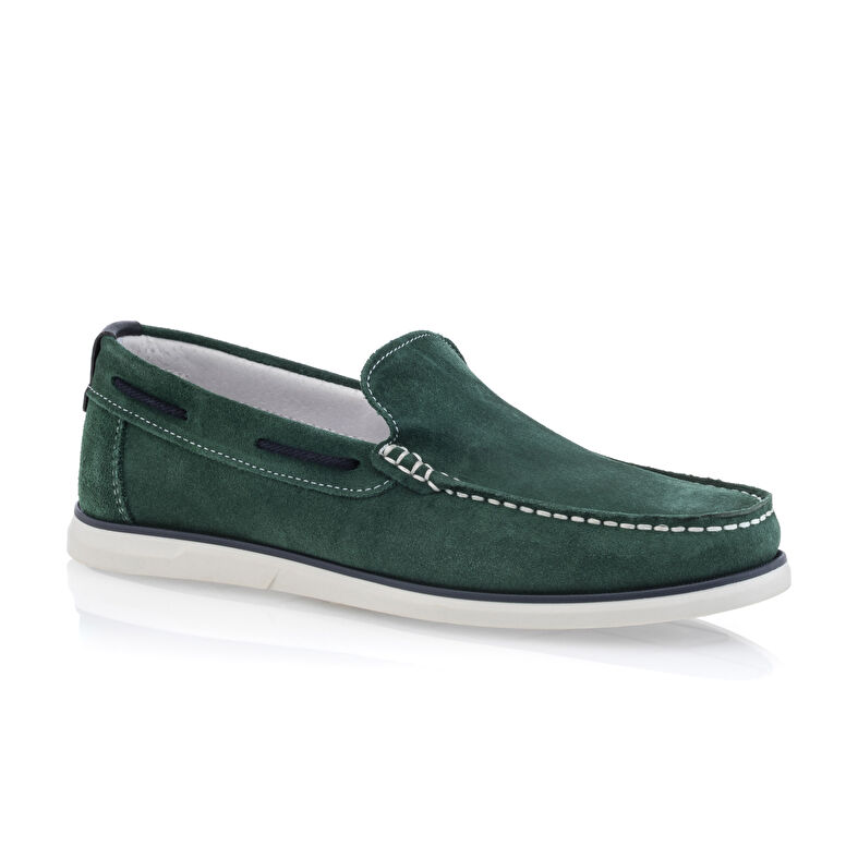 Miesten vihreät loaferit/veneilykengät