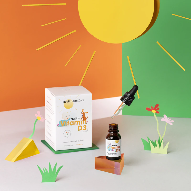 Výživové doplnky Health Labs Care MyKids s vitamínom D3 v kvapkách na posilnenie imunity