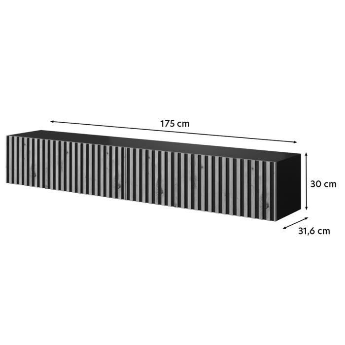 Mueble para TV - Roble artesanal - Telire - 175 x 31,6 x 30