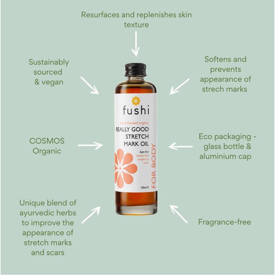 Fushi ķermeņa eļļa strijām – 100 ml