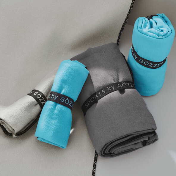Sporttörölköző, 2 db-os szett, 50 x 100 cm, türkiz