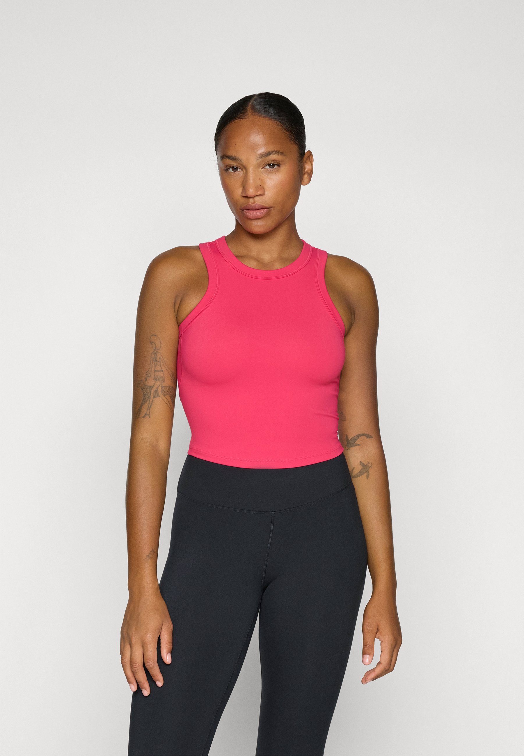 Nike Performance ONE FITTED CROP TANK - Topper - rush pink