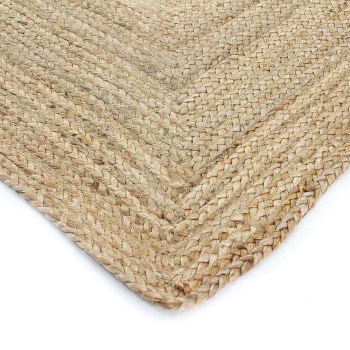 Alfombra de yute natural trenzado hecha a mano, 80x150