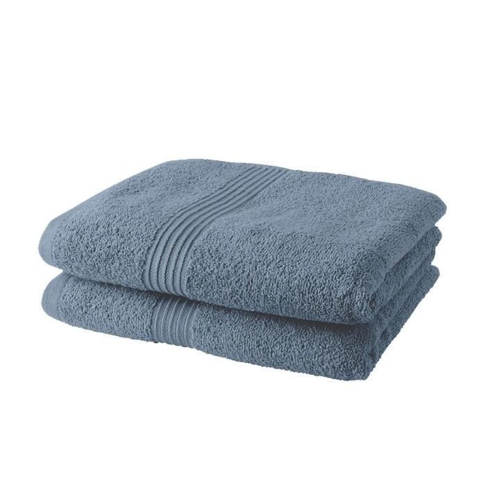 Juego de 2 toallas de baño TODAY de 50x90 cm, 100% algodón - Denim
