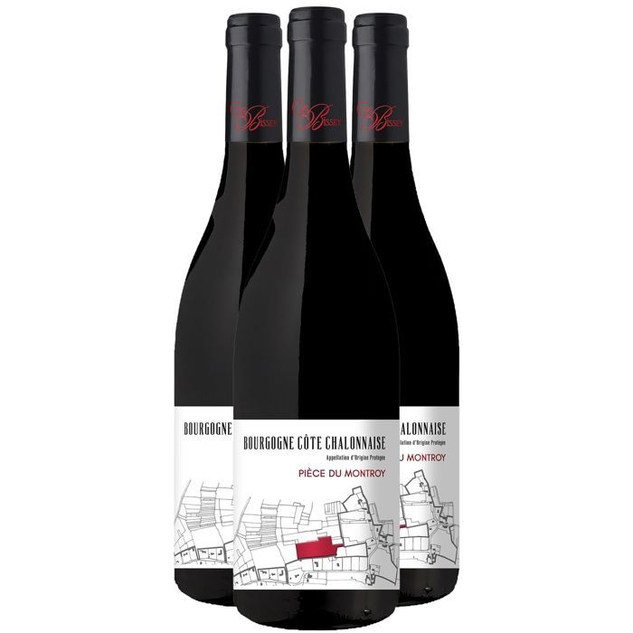 Cave de Bissey Bourgogne Côte Chalonnaise Pièce du Montroy 2023 - Vino Tinto Borgoña (3x75cl)