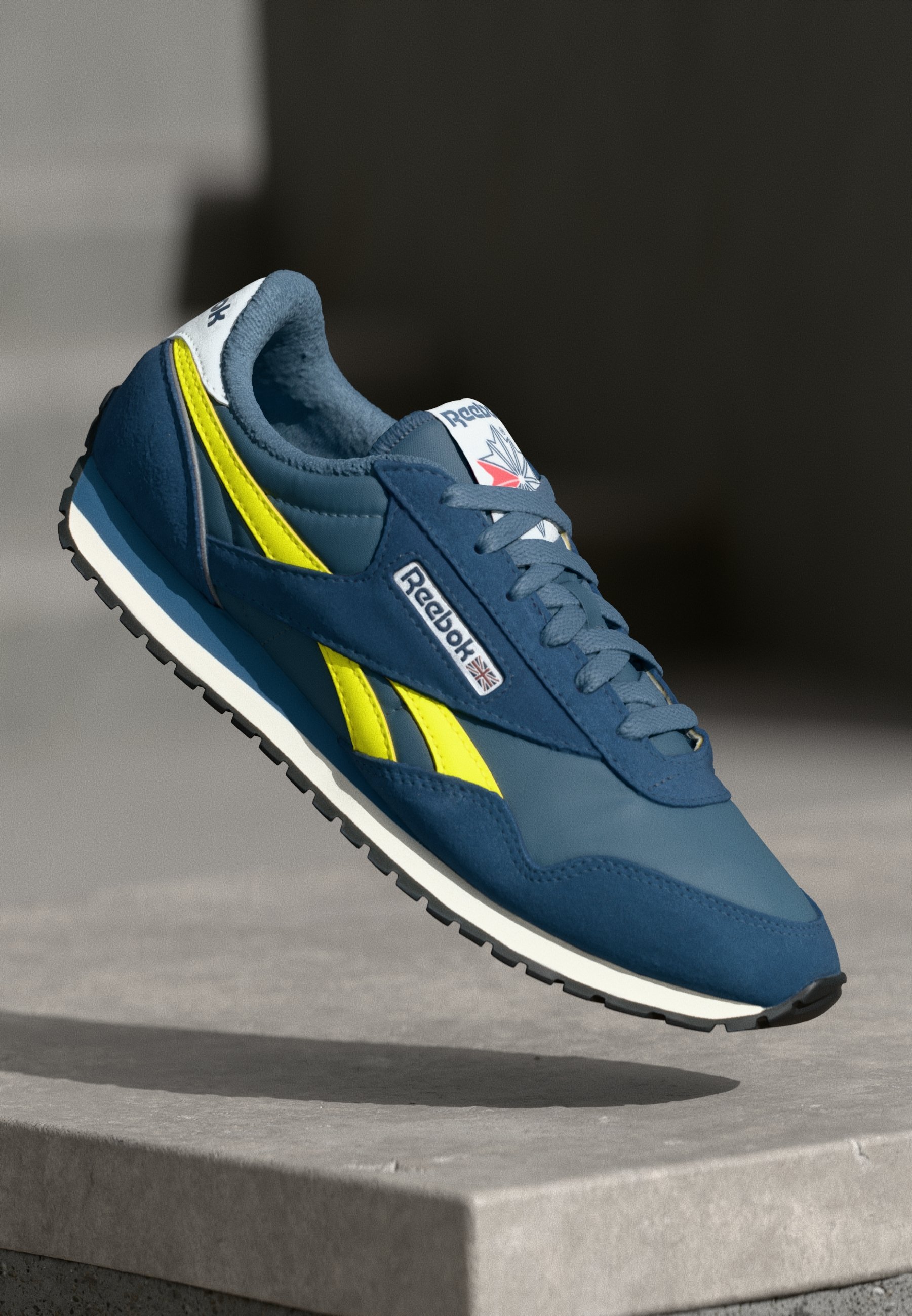 Reebok Classic CLASSIC AZ UNISEX - Sneaker - Shadow/Batik Blue/Solar Acid Yellow
