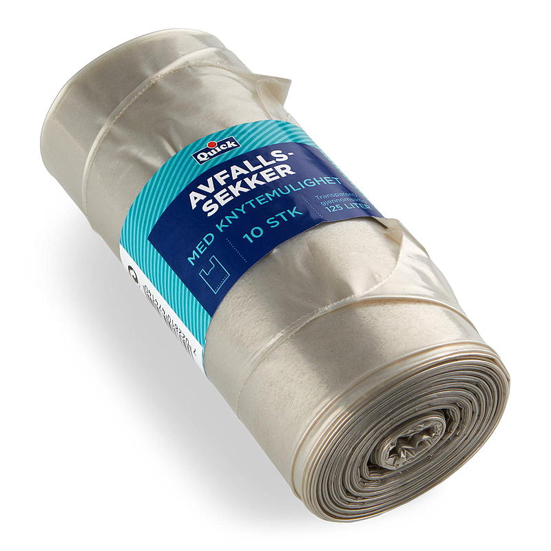 Quick Waste Beutel, 10 Stück, 125 l, transparent, für T-Shirts