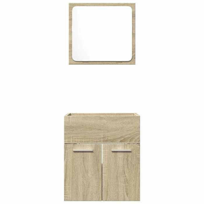 Conjunto de móveis para banheiro vidaXL de 2 peças, carvalho Sonoma, armário de banheiro, gabinete de banheiro 856367