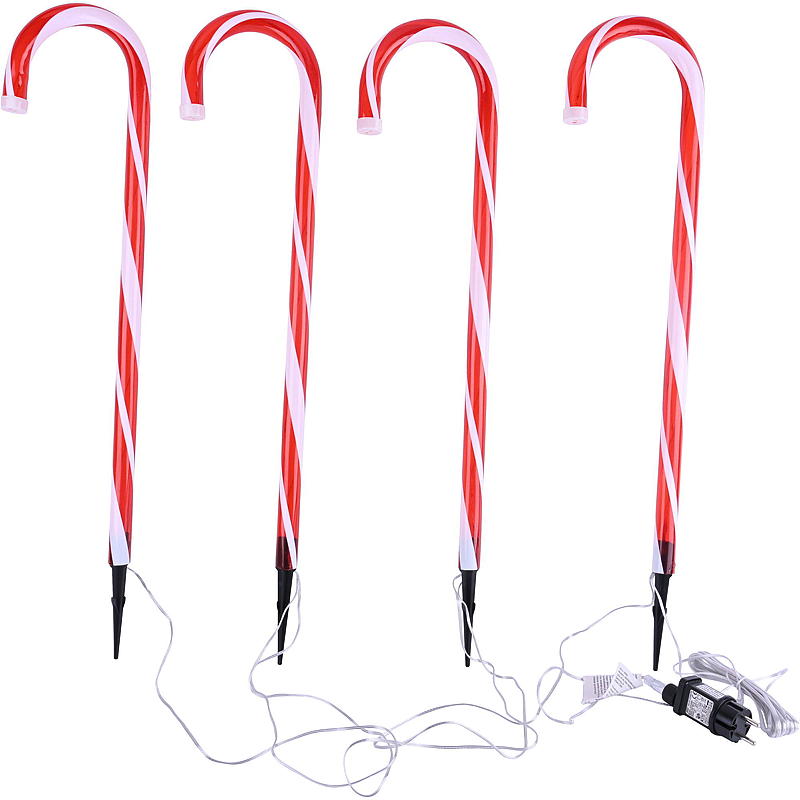 Décoration lumineuse pour la maison, lot de 4, Polkagris