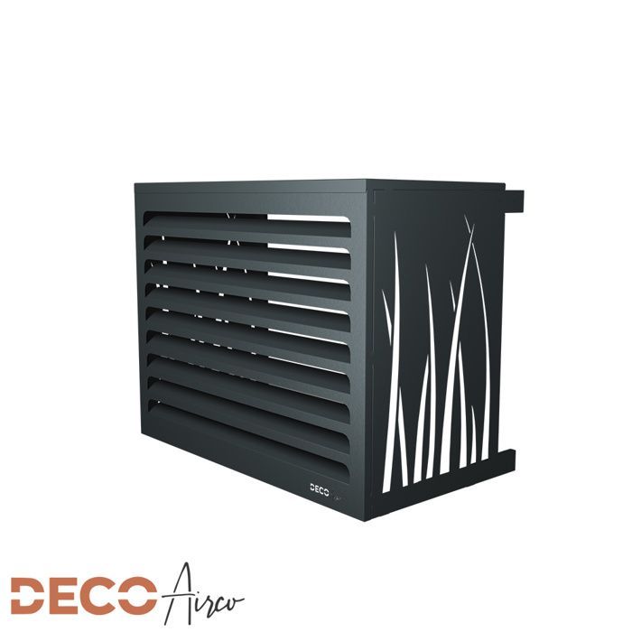DECOAIRCO - Cubierta metálica para unidad exterior de aire acondicionado - Cubierta para aire acondicionado, bomba de calor, protección de unidad exterior - Talla XS - Antracita