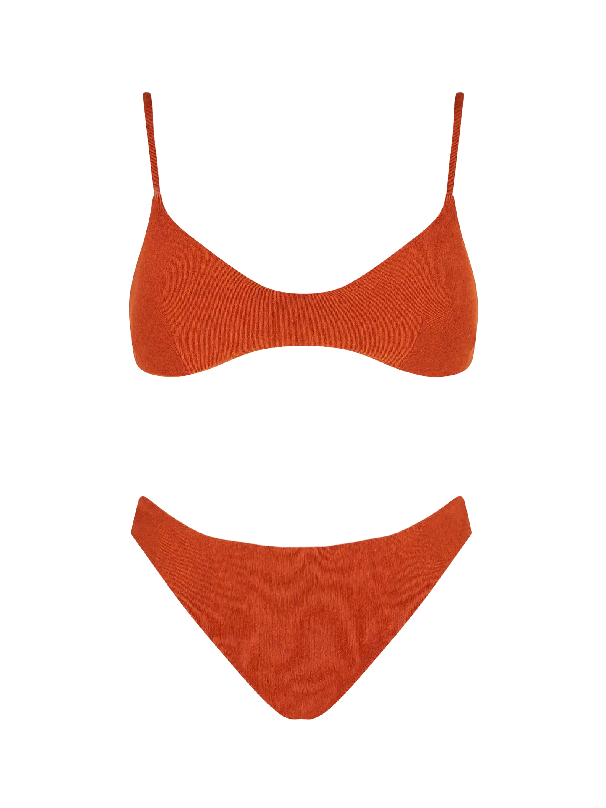 Bikini da donna a bralette in lurex