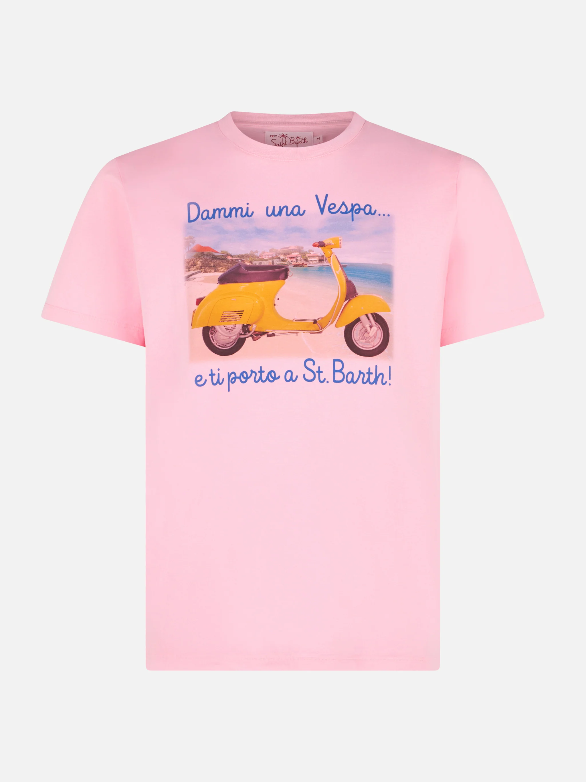 Vintage katoenen T-shirt voor heren met Dammi una Ves-print.