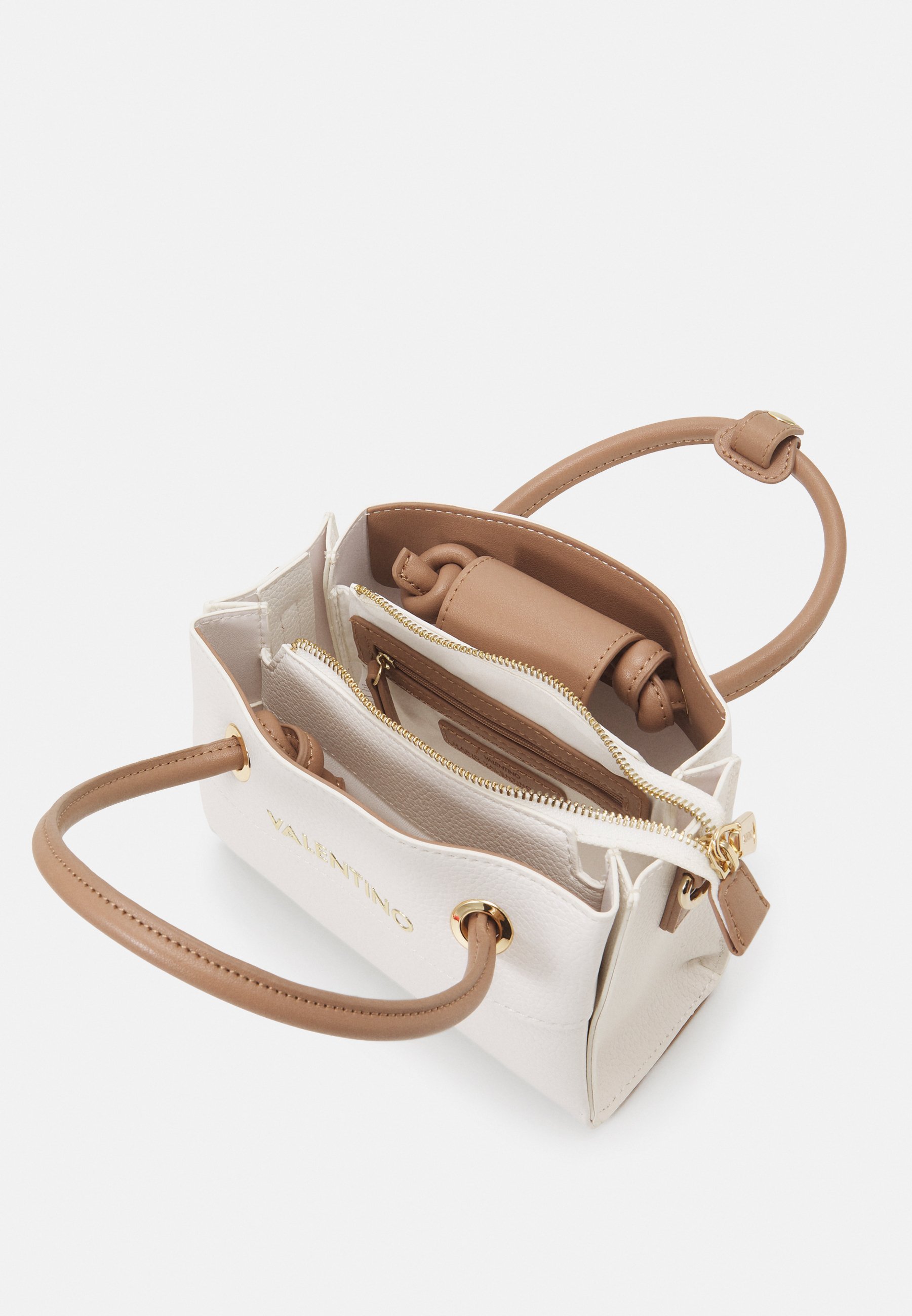 Valentino Bags ALEXIA - Handbag - bianco/cuoio