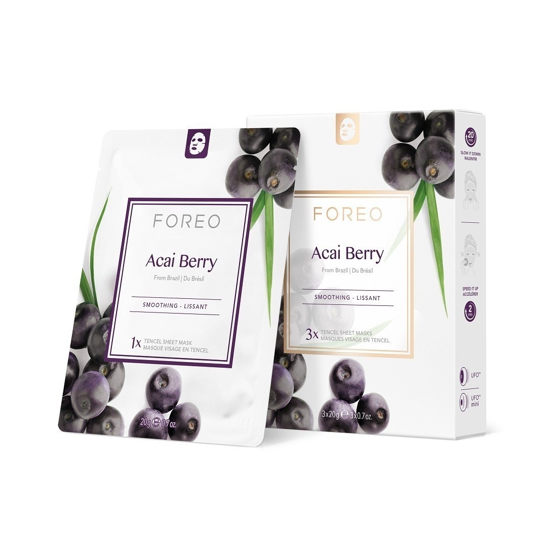 FOREO maska za lice s mirisom acai bobica - 3 komada