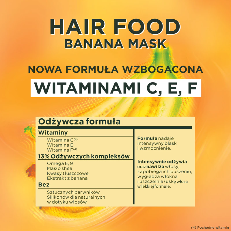 Máscara nutritiva Garnier Fructis Hair Food para cabelos secos