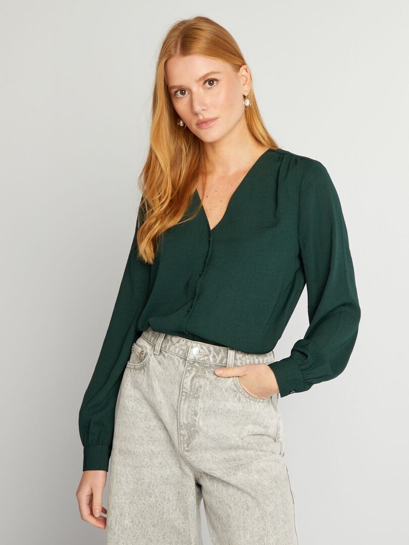 Blusa com botões - VERDE