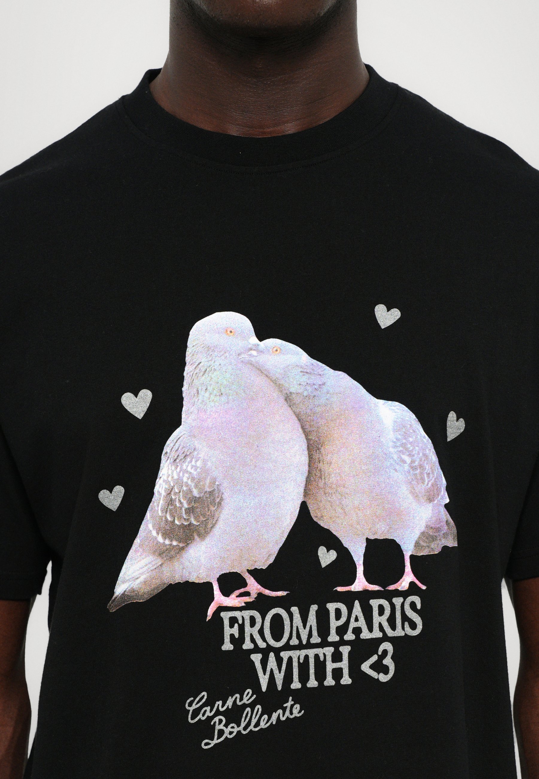 Carne Bollente LOVEBIRDS UNISSEX - Camiseta Estampada - preta