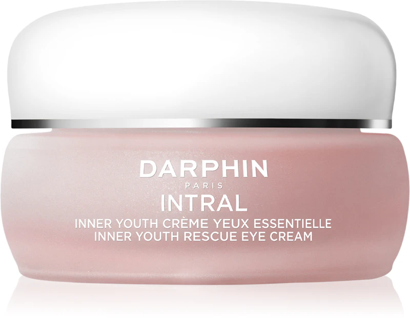 Darphin Intral Inner Youth Rescue Oogcrème, een verzachtende oogcrème met cafeïne.