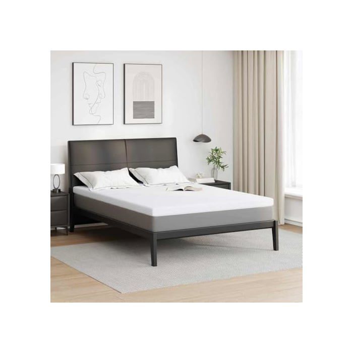 Cubrecolchón de espuma viscoelástica - vidaXL - 140x200x7 cm - Blanco - Tejido jacquard