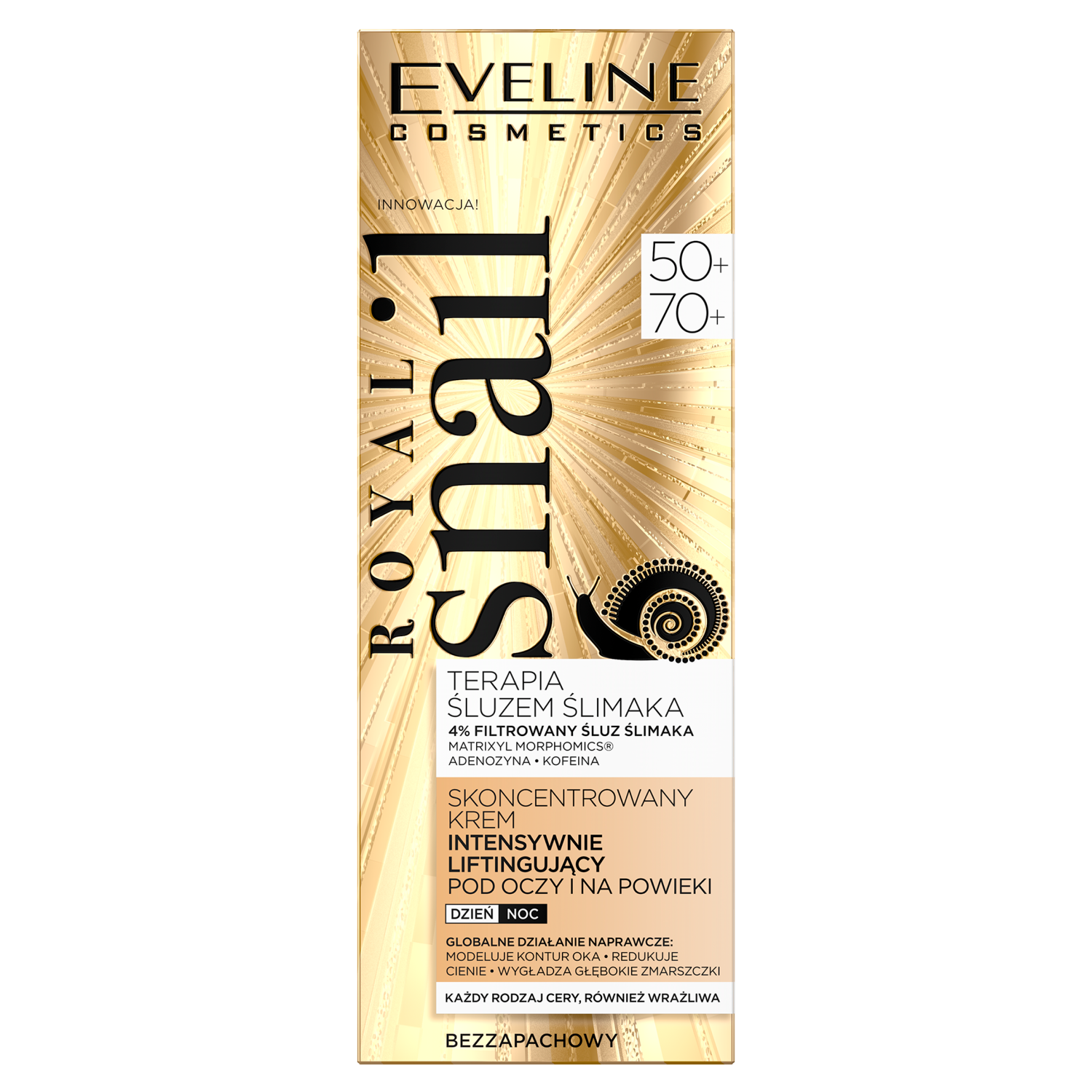 Eveline 70+ ránctalanító krém 20ml Royal Snail