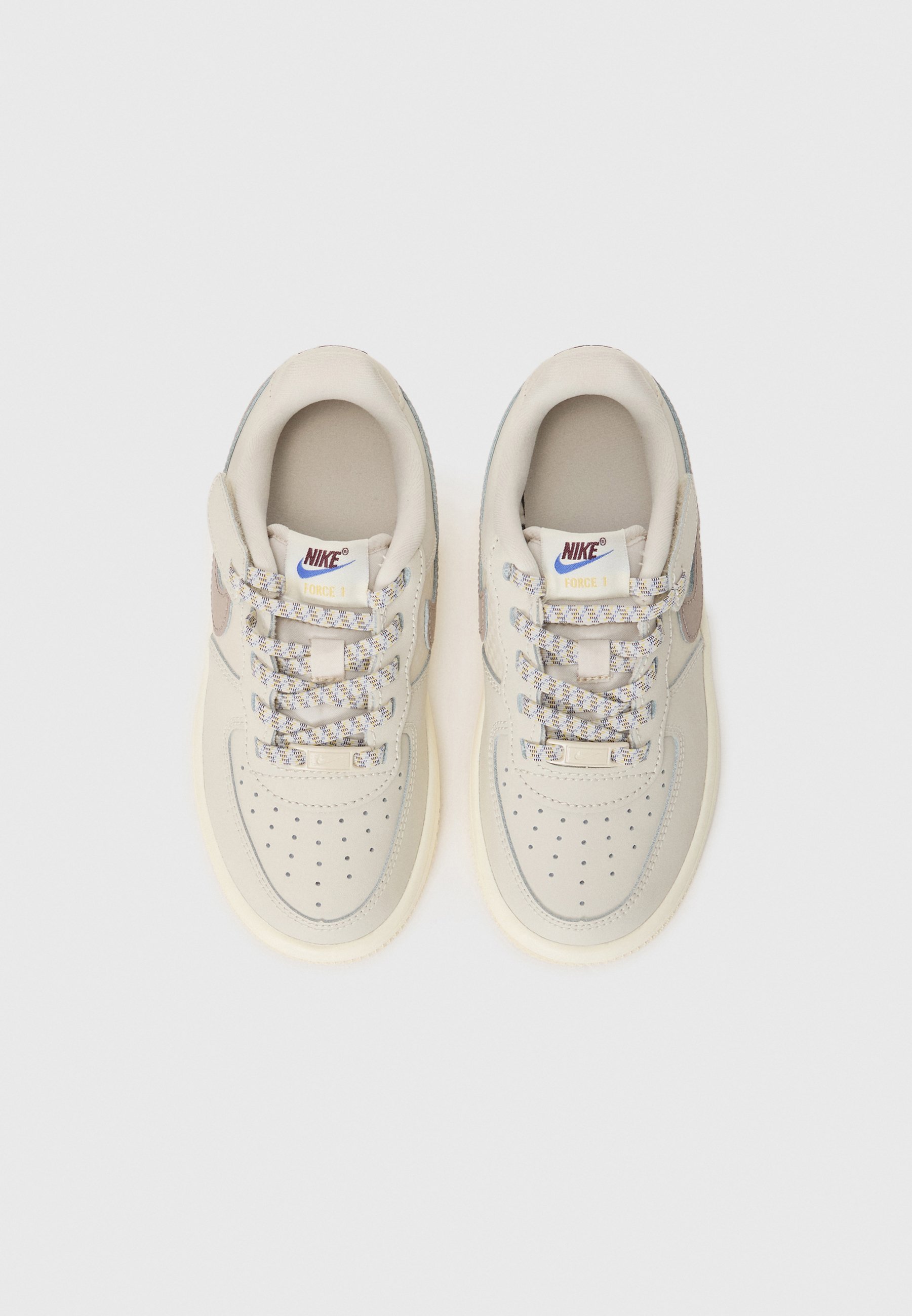 Nike Sportswear FORCE 1 LOW EASYON UNISEX - Sneakers - licht orewood bruin/malt bordeauxrood/komeetblauw