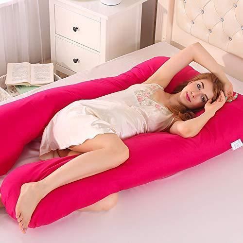 Almohada multifuncional en forma de U para embarazadas, para dormir y amamantar (rosa)
