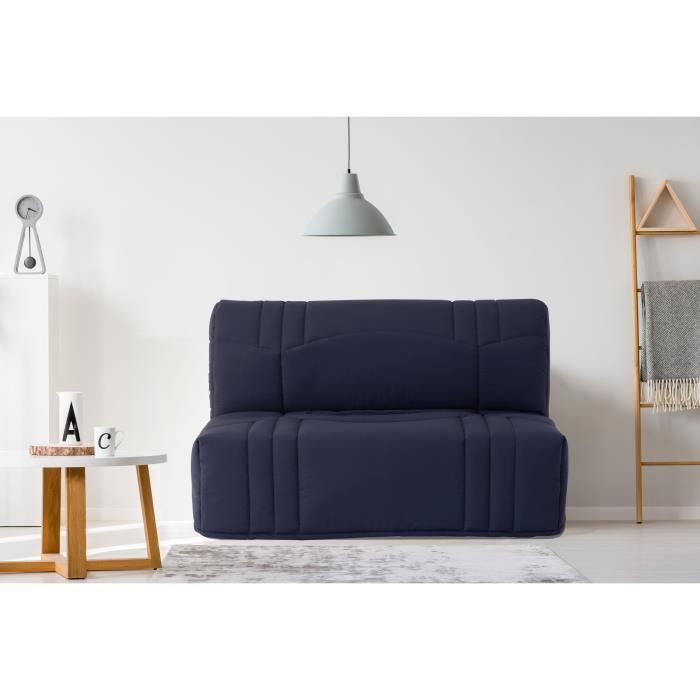Divano letto DREAM BZ - Tessuto 100% cotone blu scuro - Superficie letto 140x190 cm