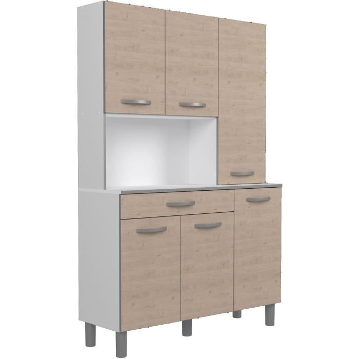 OSLO 120cm Sideboard - 1 Drawer and 6 Doors - W 120 x D 40 x H 185 cm - Oak Finish