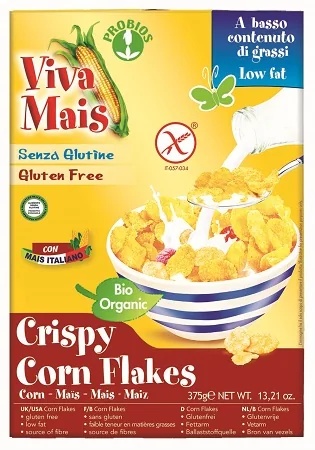 PROBIOS Viva Mais Hrustljavi koruzni kosmiči brez glutena BIO 375 g
