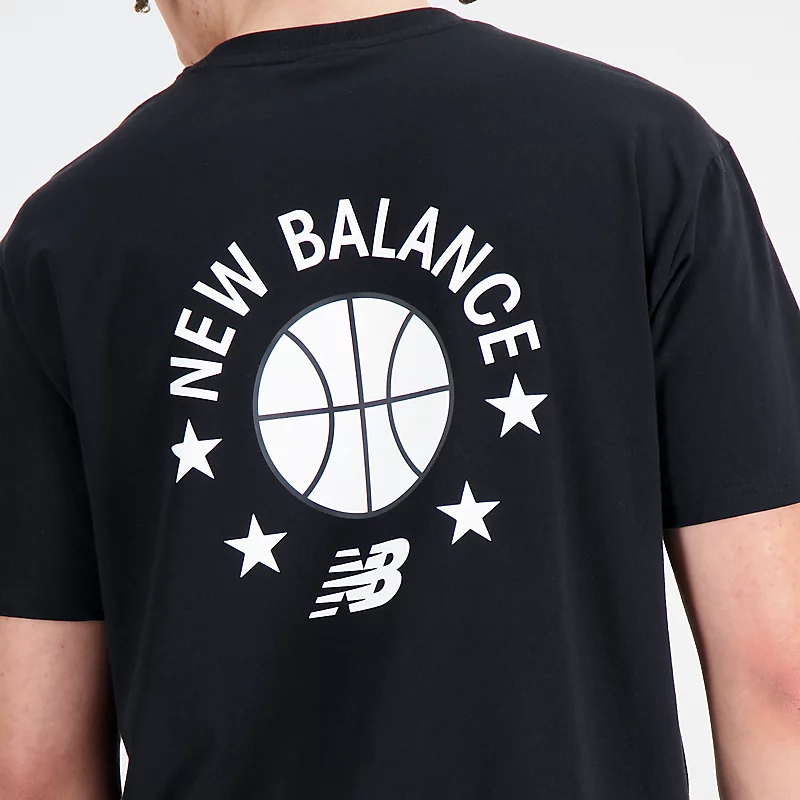 Pánské tričko Hoops Essentials – ČERNÉ