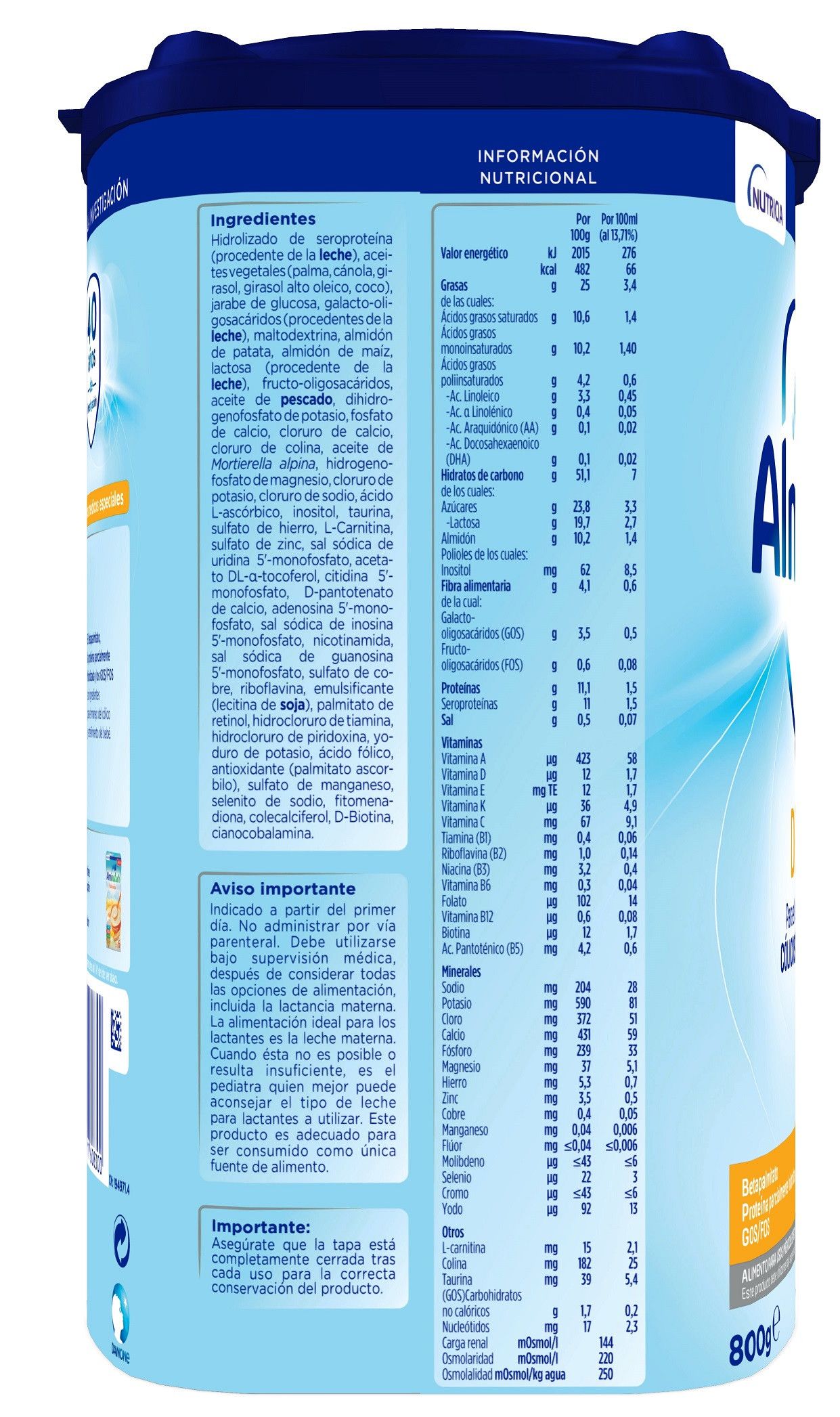 Pronutra Digest 1 formula za dojenčke Nadaljevalno mleko in hrana