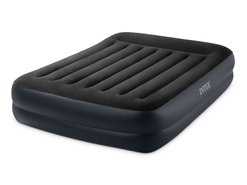 Materac dmuchany Intex dwuosobowy z wbudowaną pompką 203x152x42 cm