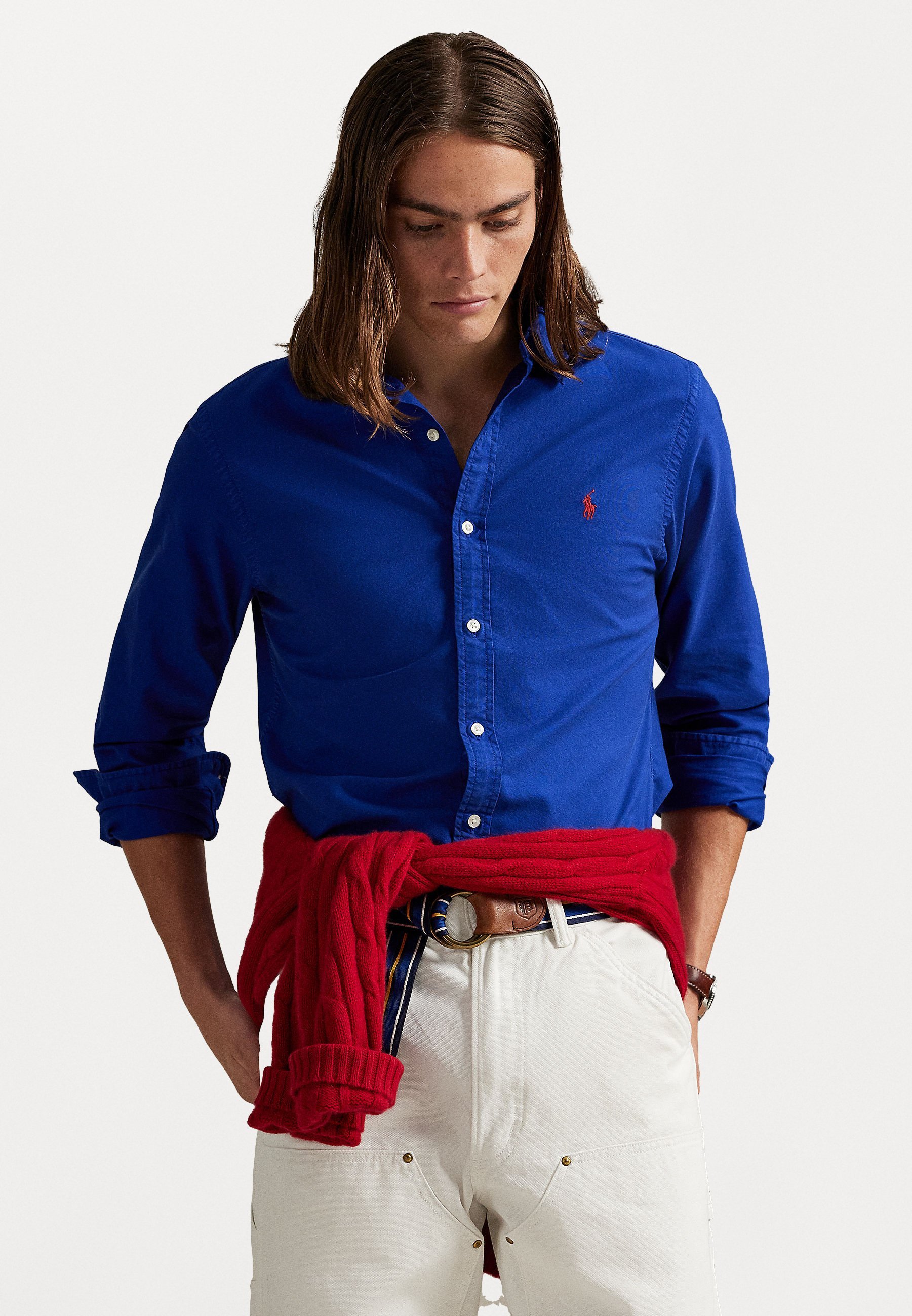 Polo Ralph Lauren Custom Fit Oxford-Hemd, stückgefärbt - Hemd - Active Royal