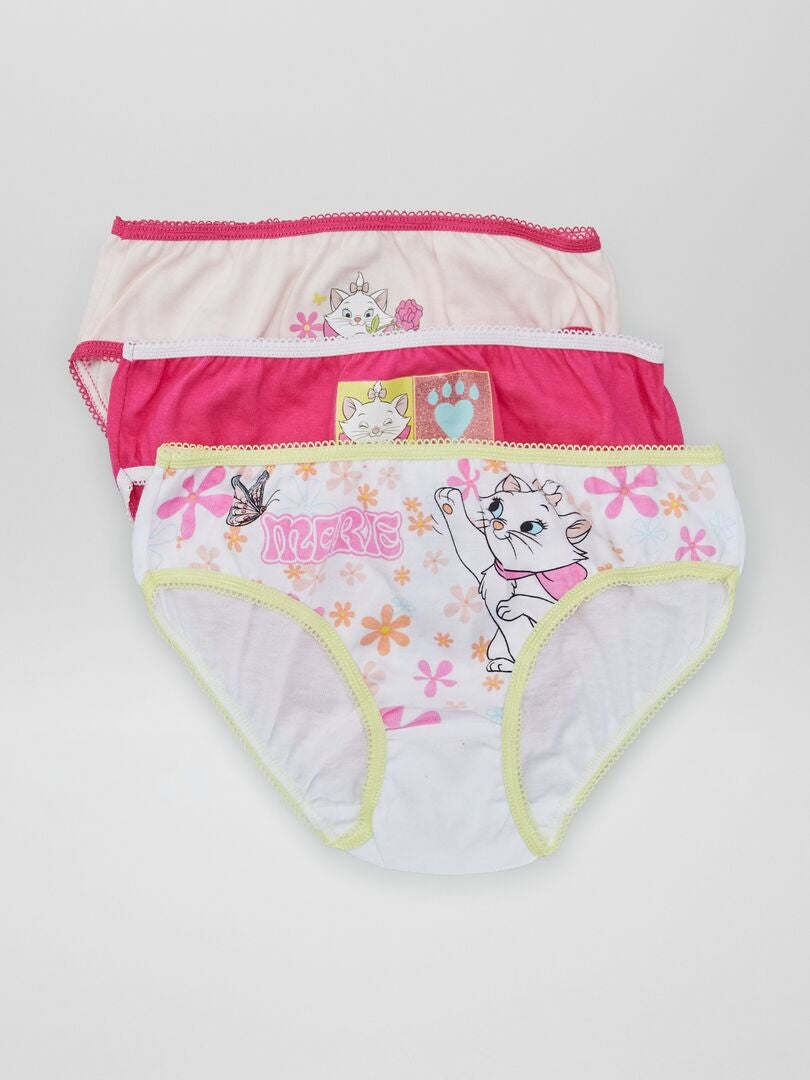 'Aristocats' 'Minou' slipjes - 3-delige set - ROZE